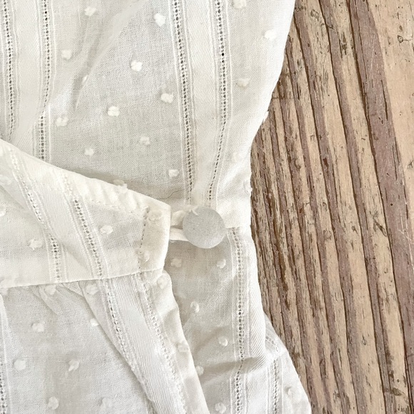 Madewell Tie-Sleeve Polka Dot Wrap Top - Picture 7 of 8